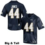 Notre Dame Fighting Irish Men's Jamir Jones #44 Navy Blue Under Armour Authentic Stitched Big & Tall College NCAA Football Jersey SXW4299IH